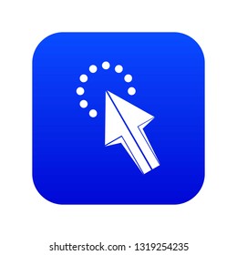 Click icon digital blue for any design isolated on white vector illustration