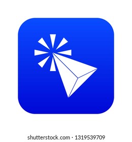 Click icon digital blue for any design isolated on white vector illustration
