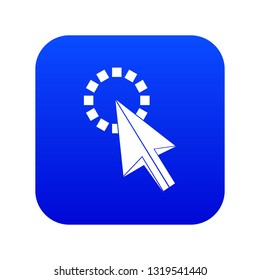 Click icon digital blue for any design isolated on white vector illustration