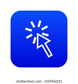 Click icon digital blue for any design isolated on white vector illustration