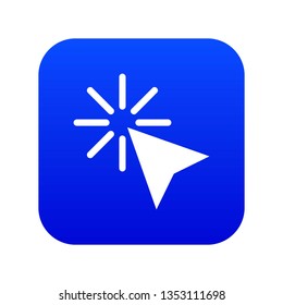 Click icon digital blue for any design isolated on white vector illustration