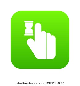 Click icon digital green for any design isolated on white vector illustration
