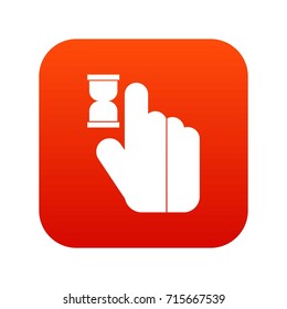 Click icon digital red for any design isolated on white vector illustration