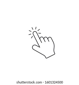 Click icon, finger cursor symbol vector illustration.