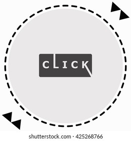 Click icon Flat Design. Isolated Illustration.