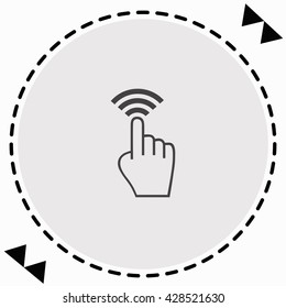 Click icon Flat Design. Isolated Illustration.