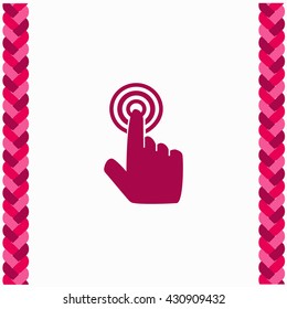 Click icon Flat Design. Isolated Illustration.
