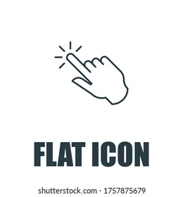 Click icon. Flat illustration isolated vector sign symbol