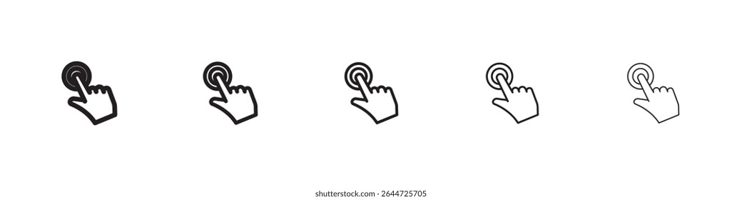click icon flat illustration set logo