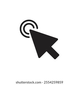 Click icon Flat line illustration