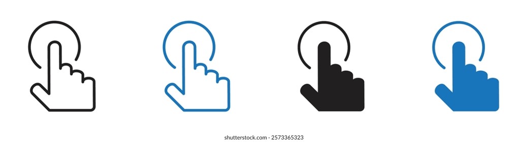 Click icon Flat line symbol