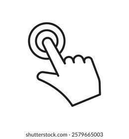 click icon Flat simple outline