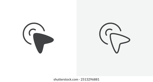 Click icon flat and simple set design