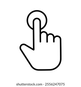 click icon Flat symbol set outline