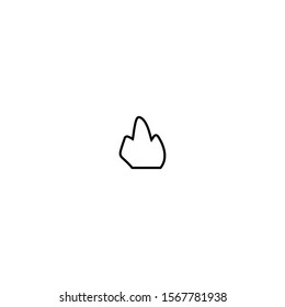 Click icon. Hand point symbol. Logo design element