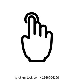 Click icon. Hand press sign