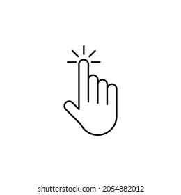 click icon, hand vector, finger illustration