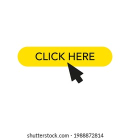 Click the icon here. Button. vector graphics