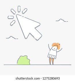 Click Icon Illustration