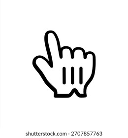 Hacer clic icono aislado en el fondo. Símbolo de cursor moderno, simple, Vector, ícono para diseño de Sitio web, App móvil, ui. Vector 10 eps.