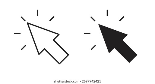 Clique na linha do ícone. Ilustração do vetor eps 10