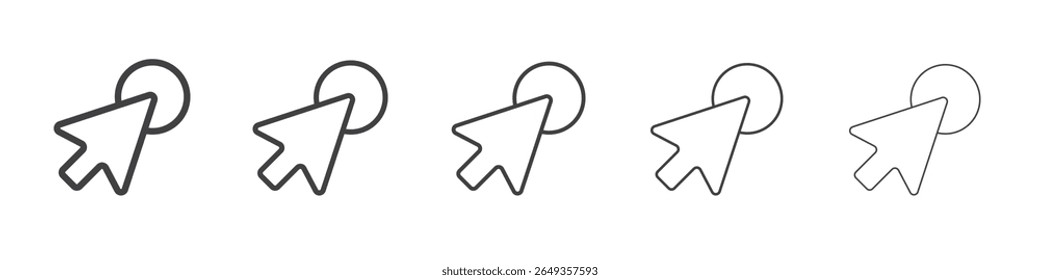 Clique no ícone Símbolo de ilustração de gráficos de linha