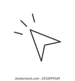Click icon. line style vector icon.