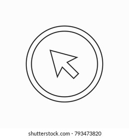 click icon line vector illustration. cursor icon