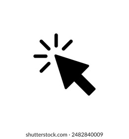 Click icon logo design. pointer arrow sign and symbol. cursor icon