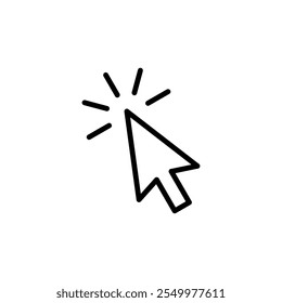 Click icon logo design. pointer arrow sign and symbol. cursor icon