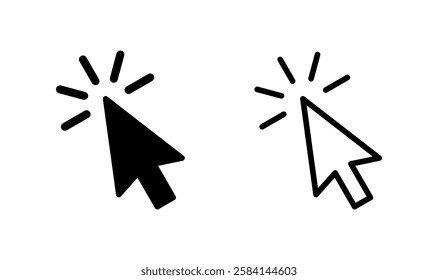 Click icon logo design. pointer arrow sign and symbol. cursor icon