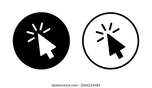 Click icon logo design. pointer arrow sign and symbol. cursor icon