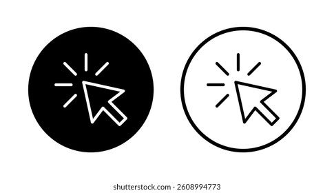 Click icon logo design. pointer arrow sign and symbol. cursor icon