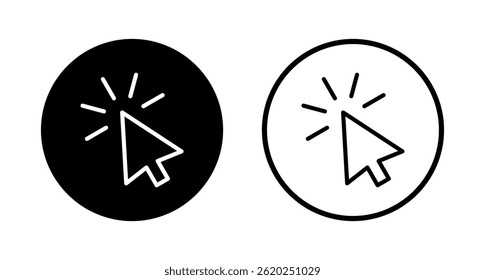 Click icon logo design. pointer arrow sign and symbol. cursor icon