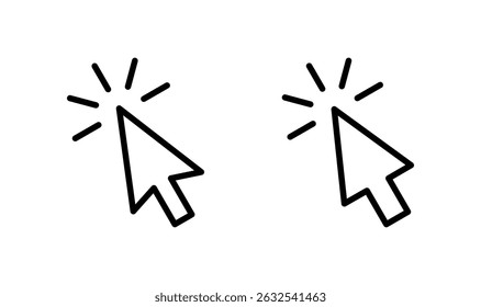 Click icon logo design. pointer arrow sign and symbol. cursor icon