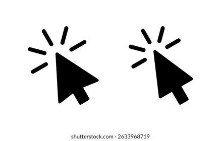 Click icon logo design. pointer arrow sign and symbol. cursor icon
