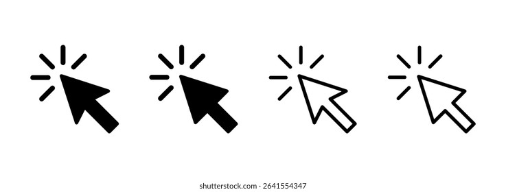 Click icon logo design. pointer arrow sign and symbol. cursor icon