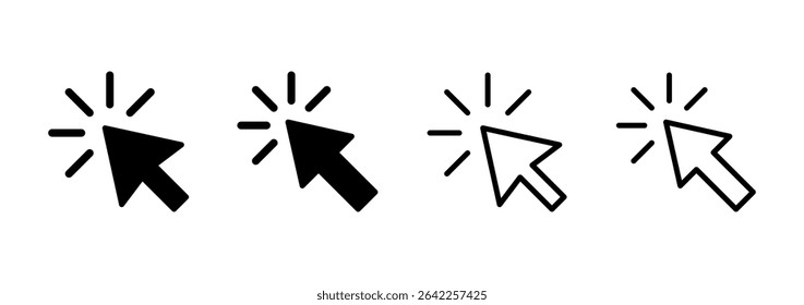 Click icon logo design. pointer arrow sign and symbol. cursor icon