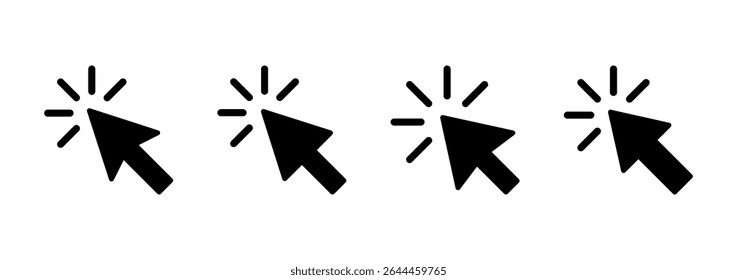 Click icon logo design. pointer arrow sign and symbol. cursor icon