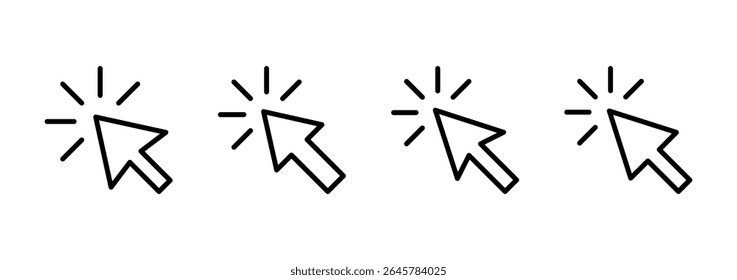 Click icon logo design. pointer arrow sign and symbol. cursor icon