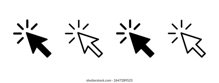 Click icon logo design. pointer arrow sign and symbol. cursor icon