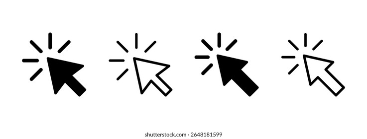 Click icon logo design. pointer arrow sign and symbol. cursor icon