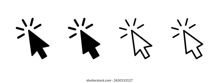 Click icon logo design. pointer arrow sign and symbol. cursor icon