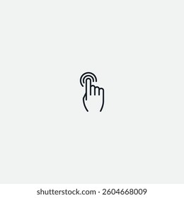 Click icon logo flat vector design