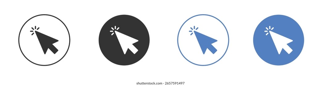 Diseños gráficos del logotipo del icono del Hacer clic