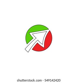 Click icon logo isolated on a white backgorund.