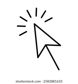 Click icon logo sign set vector outline