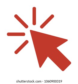 Click icon on white background. Vector Illustration