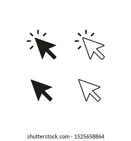 Click icon on a white background. Vector illustration