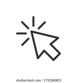 Click icon on white background. Vector Illustration.
